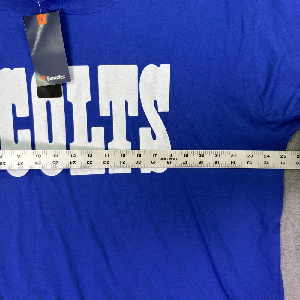 New Fanatics NFL Shirt Mens 2XL Blue Indianapolis Colts Football Short Sleeve